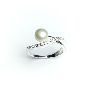 [#A020] 925 Sterling Silver Freshwater Pearl Ring